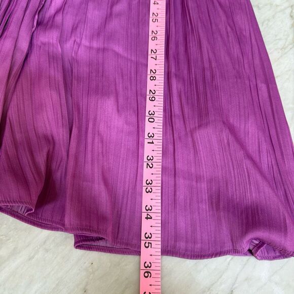 Anthropologie Deep V-Neck Vibrant satin Mini Dress size 10 - Picture 12 of 12